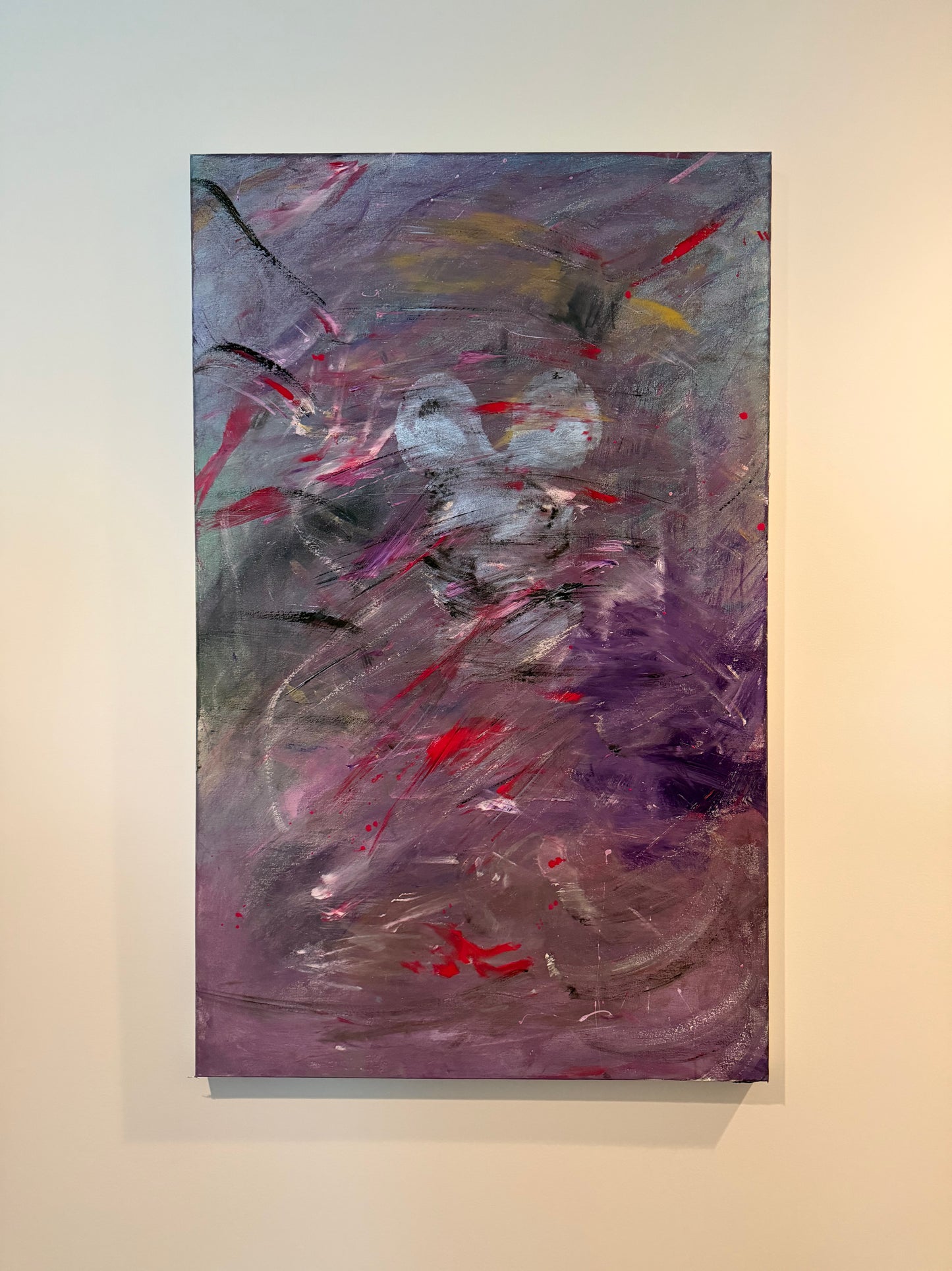 Dramatic Large Abstract Painting – “Cosmic Storm” by DK