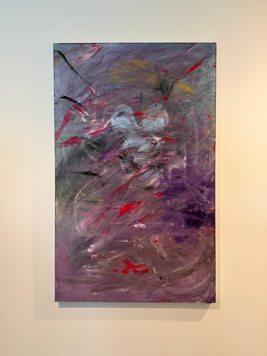 Dramatic Large Abstract Painting – “Cosmic Storm” by DK