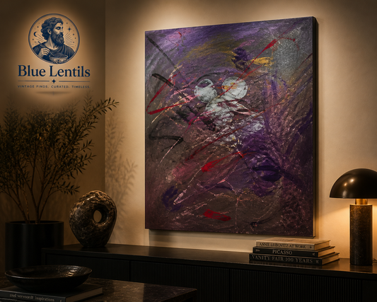 Dramatic Large Abstract Painting – “Cosmic Storm” by DK